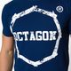 Octagon Logo Smash mėlyni vyriški marškinėliai 4