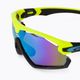 GOG Viper neoniniai geltoni/juodi/polichromatiniai baltai-mėlyni dviratininkų akiniai E595-2 5
