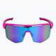 GOG Athena matiniai neoninės rožinės / juodos / polichromatinės baltai mėlynos spalvos dviratininkų akiniai E508-3 3