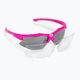 Bliz Hybrid mažieji rožiniai/dūminiai sidabriniai veidrodiniai dviratininkų akiniai 6
