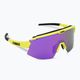 Bliz Breeze S3+S1 matiniai neoninės geltonos/rudos violetinės/rožinės spalvos dviratininko akiniai 2