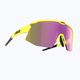 Bliz Breeze S3+S1 matiniai neoninės geltonos/rudos violetinės/rožinės spalvos dviratininko akiniai 3