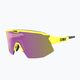 Bliz Breeze S3+S1 matiniai neoninės geltonos/rudos violetinės/rožinės spalvos dviratininko akiniai 4