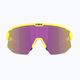 Bliz Breeze S3+S1 matiniai neoninės geltonos/rudos violetinės/rožinės spalvos dviratininko akiniai 5