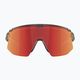 Bliz Breeze S3+S2 skaidrūs tamsiai pilki/rudi raudoni daugiafunkciniai/oranžiniai dviračių akiniai 3