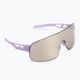 POC Elicit purpuriniai kvarco permatomi/skaidrumo kelių sidabro spalvos dviračių akiniai 2
