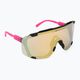 POC Devour fluo rožinės/uranio juodos spalvos peršviečiami/clarity kelių aukso spalvos dviračių akiniai 2