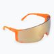 POC Propel fluorescencinės oranžinės spalvos permatomi / skaidrūs kelių auksiniai dviratininkų akiniai 2