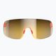 POC Elicit fluorescencinės oranžinės spalvos permatomi / skaidrūs kelių auksiniai dviračių akiniai 2