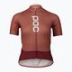 Moteriški dviratininkų marškinėliai POC Essential Road Logo himalayan salt/garnet red 5