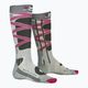 Moteriškos slidinėjimo kojinės X-Socks Ski Control 4.0 pilkai rožinės spalvos XSSSKCW19W 4