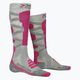 Moteriškos slidinėjimo kojinės X-Socks Ski Silk Merino 4.0 Grey XSSSKMW19W 4