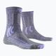 Moteriškos trekingo kojinės X-Socks Trek X Merino grey purple melange/grey melange 4