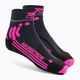 Moteriškos bėgimo kojinės X-Socks Run Speed Two 4.0 dolomite grey/neon flamingo