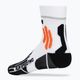Vyriškos X-Socks Run Speed Two 4.0 bėgimo kojinės arctic white/trick orange 2