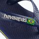 "Havaianas Baby Brasil Logo II" tamsiai mėlyni / citrusiniai geltoni vaikiški sandalai 4