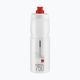 Dviračio vandens butelis Elite Jet 750 ml clear/red logo