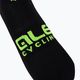 Alé Calza Q-Skin 16 cm Stars juodos/juodai geltonos dviratininkų kojinės 3