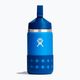 Hydro Flask plačiakaklis su šiaudeliu ir dangteliu 355 ml mėlynas terminis butelis W12BSWBB445