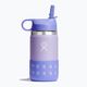 Hydro Flask plačiakaklis su šiaudeliu ir dangteliu 355 ml terminis butelis violetinės spalvos W12BSWBB519