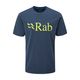 Vyriški Rab Stance Logo SS trekingo marškinėliai tamsiai mėlyni QCB-08-DI 3