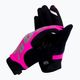 Moteriškos dviratininkų pirštinės 100% Brisker neoninės rožinės/juodos spalvos