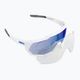 Dviračių akiniai 100% Speedtrap Multilayer Mirror Lens matiniai balti/hiper blue 5