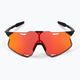 Dviračių sporto akiniai 100% Hypercraft matinės juodos/hiper raudonos spalvos daugiasluoksnis veidrodis 4