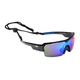 Ocean Sunglasses akiniai nuo saulės Race blizgantys juodi/revo mėlyni 3801.1X dviračių akiniai
