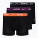 Vyriškos trumpikės Nike Everyday Cotton Stretch Trunk 3 poros black/violet/orange