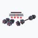 Pure2Improve Hybrid Dumbell/Barbell 20 kg hanteliai su štangos funkcija, juodos ir raudonos spalvos P2I202340