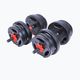 Pure2Improve Hybrid Dumbell/Barbell 20 kg hanteliai su štangos funkcija, juodos ir raudonos spalvos P2I202340 2