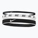 Galvos juostos Nike Tidth 3 szt. black/white/black