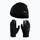 Vyriškas rinkinys kepurė + pirštinės Nike Fleece black/black/silver 11