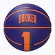 Vaikiškas krepšinio kamuolys Wilson NBA Player Icon Mini Booker navy dydis 3