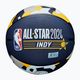 Vaikiškas krepšinio kamuolys Wilson 2024 NBA All Star Mini + dėžutė brown dydis 3 6
