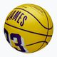 Vaikiškas krepšinio kamuolys Wilson NBA Player Icon Mini Lebron yellow dydis 3 3