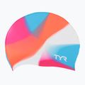 Vaikiška plaukimo kepuraitė TYR Tiedye Silicone Multicolor Jr pink/blue/orange