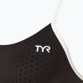 Moteriškas vientisas plaukimo kostiumas TYR Hexa Cutoutfit black/white 3