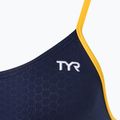 Moteriškas vientisas plaukimo kostiumas TYR Hexa Cutoutfit navy/gold 3
