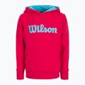 Wilson vaikiški teniso marškinėliai Script Cotton PO Hoody rožinės spalvos WRA769221