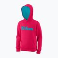 Wilson vaikiški teniso marškinėliai Script Cotton PO Hoody rožinės spalvos WRA769221 5