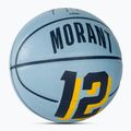 Vaikiškas krepšinio kamuolys Wilson NBA Player Icon Mini Morant blue dydis 3 2