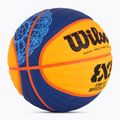 Krepšinio kamuolys Wilson Fiba 3x3 Game Ball Paris Retail 2024 blue/yellow dydis 6 2