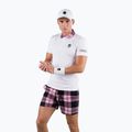 Vyriški HYDROGEN Tartan baltos ir rožinės spalvos polo marškinėliai T00518E83 2