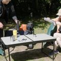 Sulankstomas turistinis stalas KADVA CAMPtable didelis, skirtas 4-6 asmenims, pilkas 18