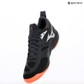 Tiklinio batai Mizuno Wave Dimension black/neon flame/peacock blue 9