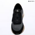 Vyriški batai Calvin Klein HM0HM02212 Retro Runner Bans Leather Suede black/iron gate/amber gold 9