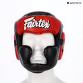 Bokso šalmas Fairtex Diagonal Vision Sparring Headguard - Full Head Coverage black/red 6