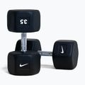 Gumuotas hantelis Nike Strength Hex Dumbbell 35 kg black/white